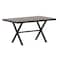 Flash Furniture Gray/Gray 59in x 35.5in Cross Frame Patio Table SB-TB288-GRY-GG - alternate 6
